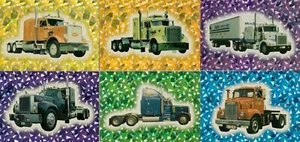 18 EIGHTEEN WHEELERS SERIES 2 1995 BON AIR COMPLETE PRISM INSERT CARD SET 7 - 12 - Picture 1 of 2