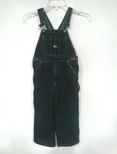 Key Kid's Denim Bib Overalls Size 5 Dark Indigo Denim Carpenter Farmer Toddler - Picture 1 of 6
