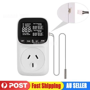 TC02 Digital Temperature Controller Thermostat Timer With Sensor 240V 10A 2400W - Picture 1 of 14