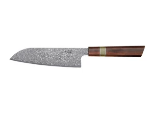 Xin XINCRAFT SANTOKU KNIFE CM.17,5 DAMASCUS ACID ETCHED XC123 - Picture 1 of 2
