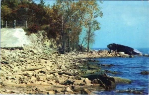 Rocky Shore Lake Erie Lake Erie Vacationland Ohio Postcard 1953 Posted - Picture 1 of 2