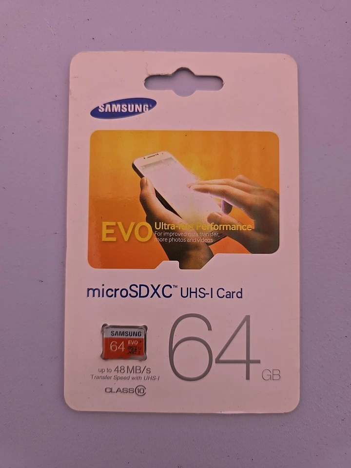 Samsung 64 GB Evo MicroSDHC UHS-I Grade 1 Class 10 Memory Card  - Image 1 of 2