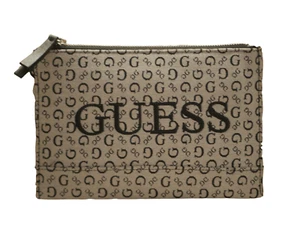 NEW W TAGS BLACK GUESS WRISTLET LARGE WALLET PURSE ZIPPER LOGO LINDENBERG - Picture 1 of 7