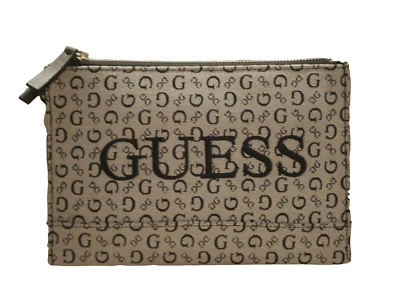 NEW W TAGS BLACK GUESS  WRISTLET LARGE WALLET PURSE ZIPPER LOGO LINDENBERG - Image 1 of 4