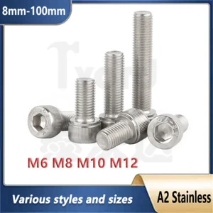 Allen Bolts Fine Threaded M6 M8 M10 M12 Socket Cap Screws Hex Head A2 Stainless - Picture 1 of 11