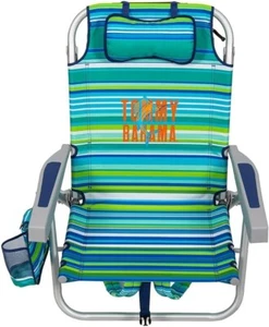 Tommy Bahama 5 Position Beach Chair (Green Stripes) - Picture 1 of 5
