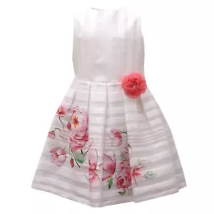 9266AD abito bimba girl ELSY white printed dress kids - Picture 1 of 4