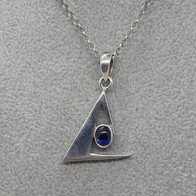 Colgante Fibonacci 925 de plata de diseñador - cianita - sueños vivos - estados alterados  Foto 1 de 4