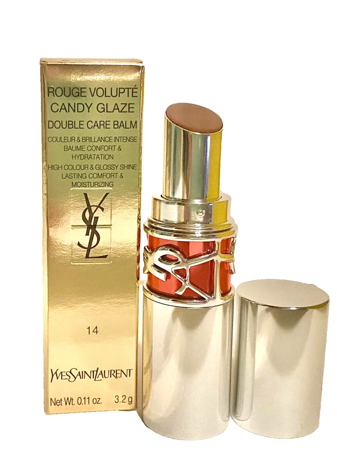 Bálsamo de doble cuidado Yves Saint Laurent Rouge Volupte esmalte caramelo 14 marrón escénico Foto 1 de 1