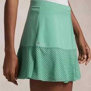 $148 RLX RALPH LAUREN Mujer Talla L Absorbente Skort Ojales Enclavamiento 17” Verde - Imagen 1 de 11