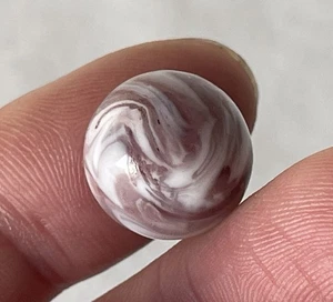 ~39/64" Vintage Hecho a Mano de Cullet Escoria Rosa y Vidrio Blanco Mármol #913 - Imagen 1 de 13