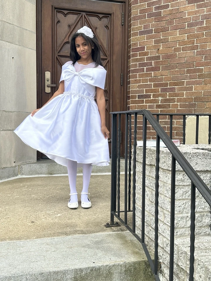 NUEVO CON ETIQUETAS Vestido Tip Top PAGEANT FLOR NIÑA QUINCERANERA PRINCESA COMUNIÓN Talla 12 Foto 1 de 4