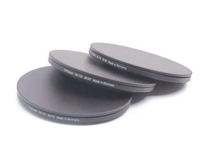 USED Heliopan Set of 3 Step Up Rings 58mm/67mm/72mm TO 82mm and Metal Caps - Image 1 of 3