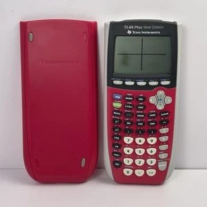 Texas Instruments TI-84 Plus Silver Edition Pink Graphing Calculator W/ Cover - Picture 1 of 11