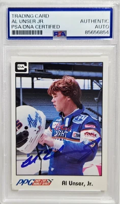 1984 A&S Racing Indy #47 Al Unser Jr Signed 2nd Year Card Autograph Auto PSA/DNA - Image 1 of 2