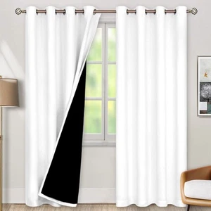 BGment White Blackout Curtains 84 Inches Long - Black Out Curtains for Living... - Picture 1 of 8