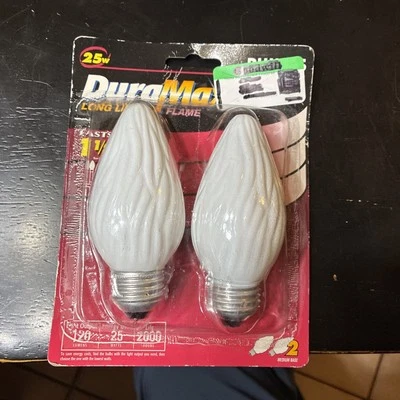 PHILIPS DURA MAX FLAME  Long Life Decorative BC25F15/W/LL 120VOLT  PACK OF 2 - Image 1 of 2