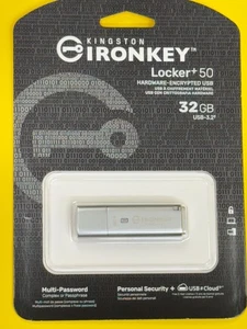 Ironkey Locker+ 50 x 32 GB unità flash USB crittografata USB CLOUD 3.2 Gen 1 XTS-AES - Foto 1 di 2