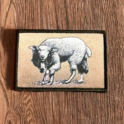 Patch - Wolf In Sheep’s Clothing, Tactical Military Badge Patches, Hook & Loop - Image 1 of 4