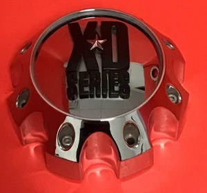 ONE USED XD SERIES CHROME CUSTOM CAP 1079L170 LG0810-28 8 LUG CENTER CAP 15312 - Picture 1 of 3