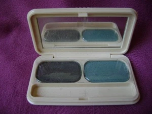 vintage WEST GERMANY ULTIMA II DUAL PAN PATINA EYESHADOW 01 GRAPHITE/TURQUOISE - Picture 1 of 4