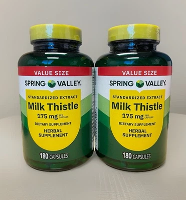 Spring Valley Milk Thistle Extract Dietary Supplement 175 Mg 180 Ct Ea Twin Pack - Image 1 of 2