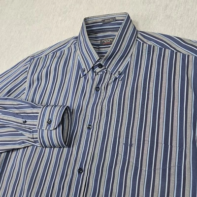 Paul & Shark Yachting Shirt Mens 42 Long Sleeve Stipes Button Down Made In Italy - Image 1 of 4