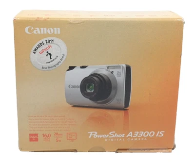 Canon PowerShot A3300 IS 16MP 5 x Zoom Compact Digital Camera Tested & Working - Image 1 of 4
