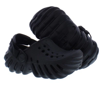 Crocs Echo Clog Sapatos Infantis/Infantil Tamanho 4, Cor: Preto/Preto - Imagem 1 de 4