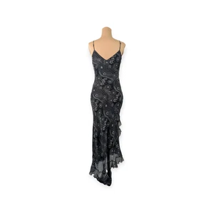 Y2K LAPIS Slinky Chiffon Overlay Schlupfkleid asymmetrisch Gr. S - Bild 1 von 4