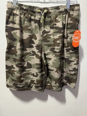 Wonder Nation Boys Quick Dry Swim Shorts NWT SZ L (10-12) Husky Camouflage  - Image 1 of 4