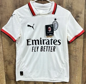 New Puma AC Milan 2024/25 Away Soccer Jersey White 775018-02 Youth Size Medium M - Picture 1 of 5