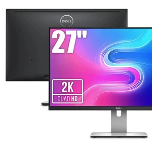 Bezramkowy monitor 27” Dell U2715H LED IPS 2K QHD 2560x1440 pivot klasa A - Zdjęcie 1 z 10