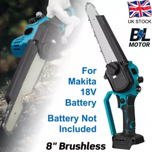 For Makita 18V Battery 8" Electric Cordless Chainsaw Handheld Wood Cutter Saw - Picture 1 of 11