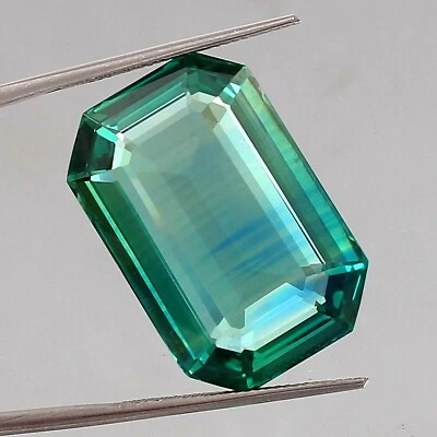 AAA Natural Ceylon Bi-Color Parti Sapphire Radiant Cut Loose Gemstone 49.40 Ct - Image 1 of 4