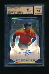 2014 Bowman Sterling Rifrattore Auto Die Cut 21/50 George Springer BGS 9,5 - Foto 1 di 2