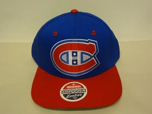 Vintage NHL Montreal Canadiens LOGO Snapback Cap Hat 90s Zephyr NEW NWOT - Picture 1 of 4