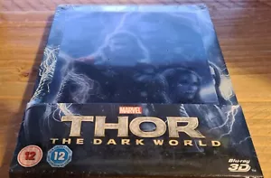 THOR THE DARK WORLD UK ZAVVI LENTICULAR 3D/2D BLU-RAY STEELBOOK - Picture 1 of 5