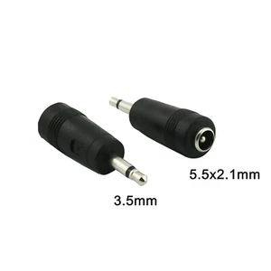 10pcs DC Power 3.5mm Mono Male To 5.5 x 2.1mm Female Adapter Connector Converter - Picture 1 of 7