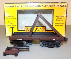Rail King MTH Trains W.A.R.R. Flachwagen mit Kanone 19. Jahrhundert Artikel #30-7635 verpackt - Bild 1 von 4