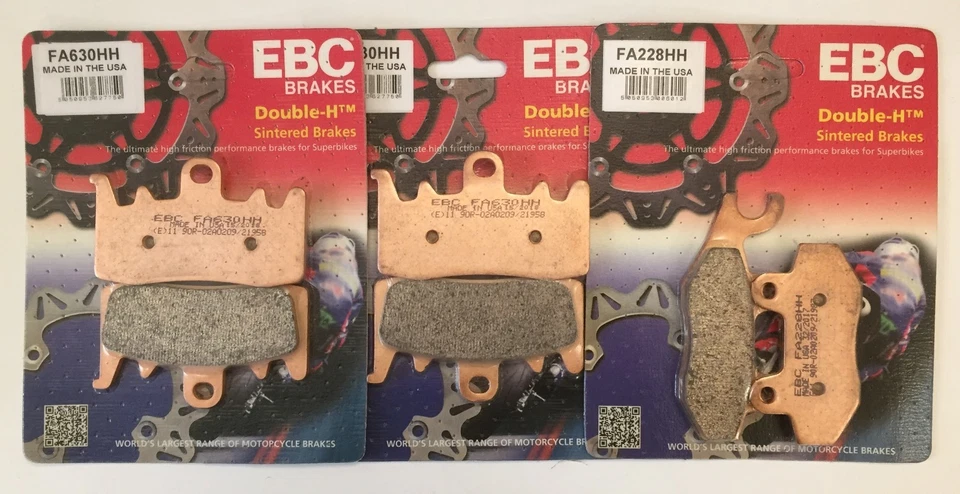 Pastillas de freno de disco delanteras y traseras EBC para TRIUMPH TIGER EXPLORER 1200 (2016 a 2021) Foto 1 de 4