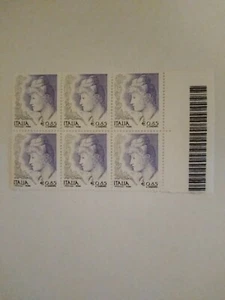 ITALY WOMEN IN ART PLATE BLOCK OF 6 MNH OG STAMPS SCOTT #2452 - Picture 1 of 1