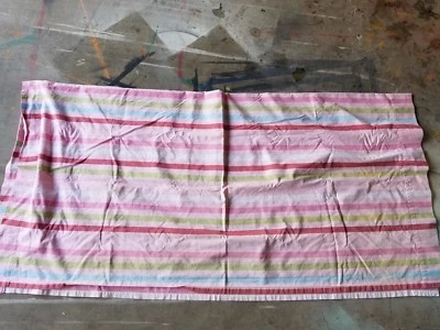 Pottery Barn Kids "Pink Stripes" Fabric Shower Curtain - Image 1 of 4