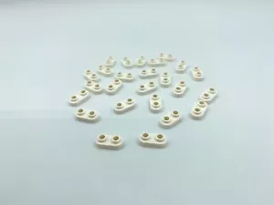 100% Real Lego White 1x2 Rounded Plate 25 Piece Lot Part 35480 - Imagen 1 de 1