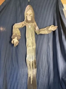 Vintage Halloween Sensenmann Papier verbunden Ausschnitt Monster Wandhänger S8 - Bild 1 von 9