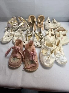 Vintage Baby Shoes, Wool, Knit, Soft Shoes, Crib Shoes, Gertrude, Christening - Picture 1 of 12