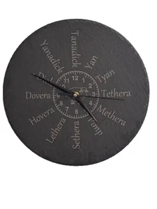 Natural Slate Cumbrian Dialect Clock/Novelty Gift/Fathers Day/any Occasion. - Picture 1 of 2