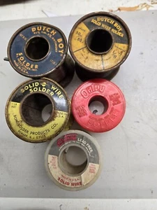 Vintage Solder Wire, 5 Partical Rolls, 2 lbs, Dutch Boy - Picture 1 of 2