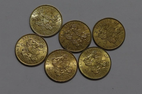 🧭 🇰🇪 KENYA 5 CENTS LOT - 6 HIGH GRADE COINS B63 #294 OO17 Cover
