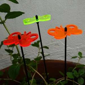 Ornamento Giardino Buttferly Set di 3 Palo Decorazione Solare Esterno Giardino Prato - Foto 1 di 35